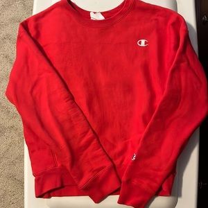 Red champion crew neck